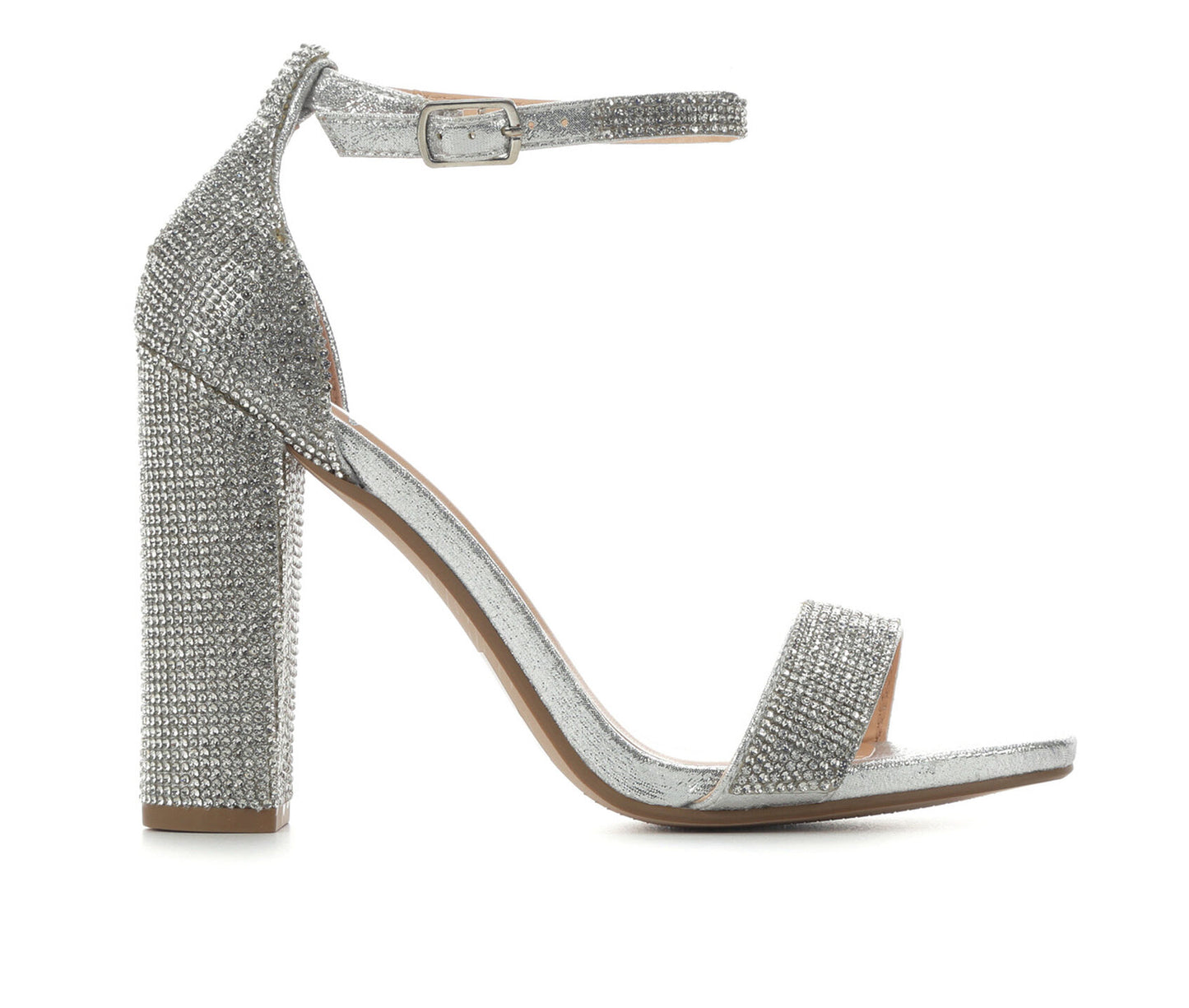 Rhinestone Studded Thick Heels