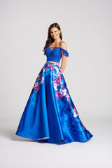 Two Piece Floral Prom Dress  Ellie Wilde By Mon Cheri EW118003