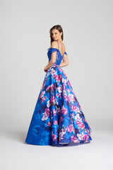 Two Piece Floral Prom Dress  Ellie Wilde By Mon Cheri EW118003