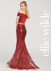 Two Piece Prom Dress Ellie Wilde By Mon Cheri EW119026