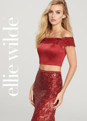 Two Piece Prom Dress Ellie Wilde By Mon Cheri EW119026