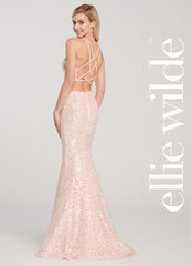 Two Piece Sequin Prom Dress Ellie Wilde By Mon Cheri EW119058