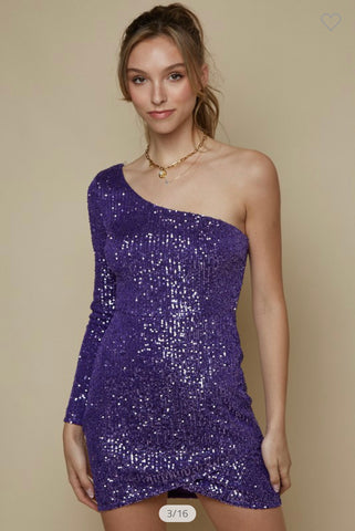 FULL SEQUIN FITTED SHORT DRESS - Homecoming Dress