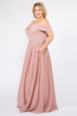 IRIDESCENT SEQUIN FITTED MERMAID DRESS - CORAL