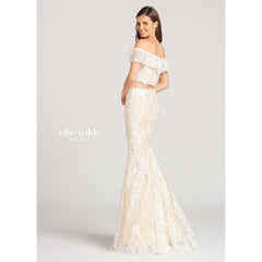 EW118156 by Ellie Wilde Delicate Lace Two-Piece Gown